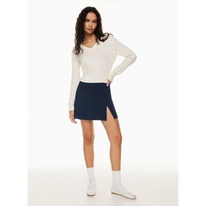 Aritzia Sunday Best Tatiana Skirt Navy Mini Size 8 $68 MSRP
